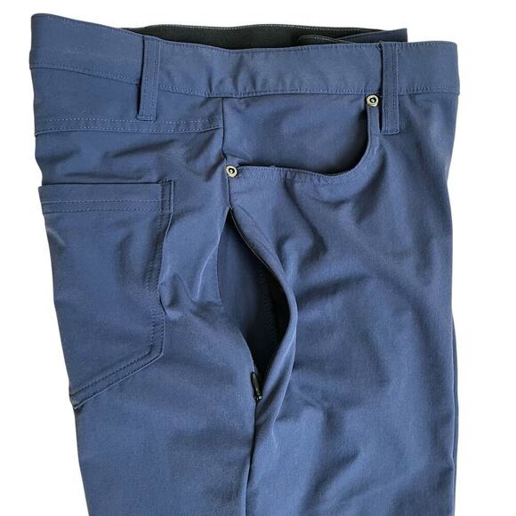 01.ALGO 30x34 Tech Commuter Performance Pants Navy Zippered Pocket Lightweight - Picture 7 of 16